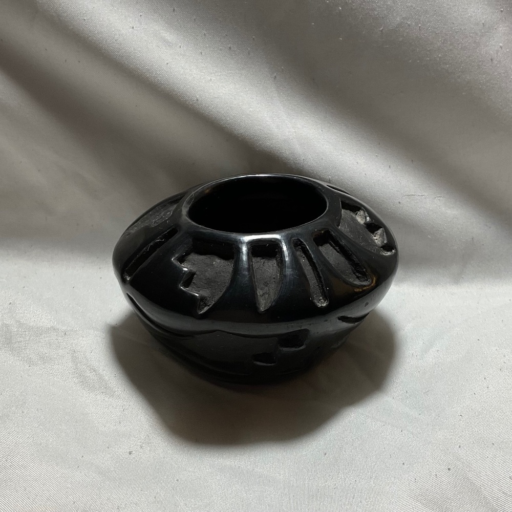 Barbara Martinez signed blackware pottery